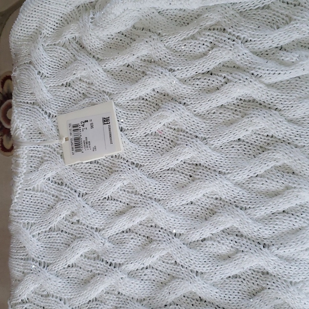 White sparkle sweater NWT